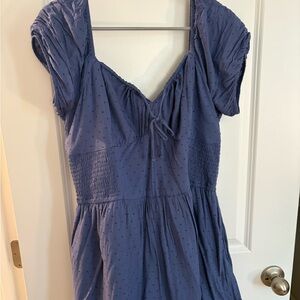 Blue Short-Sleeve Hollister Romper XL Tall